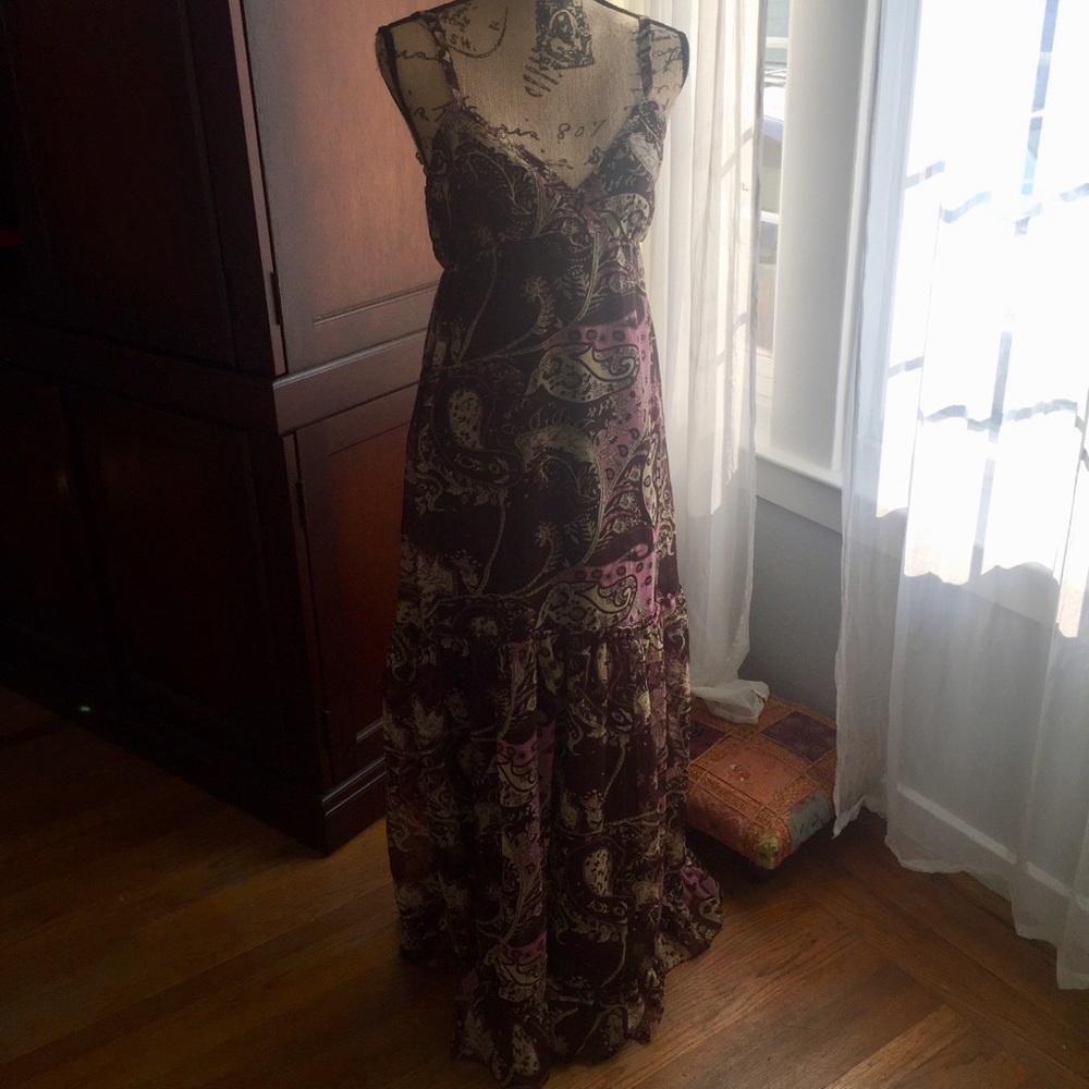 Planet Gold Maxi Dress M